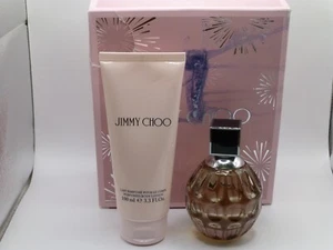 JIMMY CHOO Gift Set, 60ml EDP Spray + 100ml Body Lotion, Contents New Box Damage - Picture 1 of 4