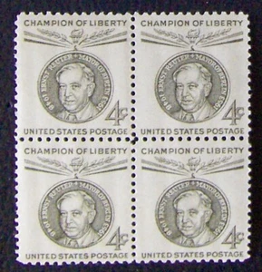 US 4c stamp block of 4 SC #1136 Ernest Reuter, Mayor of Berlin MNH 1959 - Picture 1 of 1
