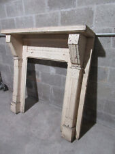 ~ ANTIQUE CARVED WALNUT FIREPLACE MANTEL ~ 48 X 48 ~ ARCHITECTURAL SALVAGE