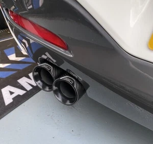 BMW Carbon Fiber Exhaust Tips for Twin Exit F Cars 1 2 3 4 5 Series - Picture 1 of 6