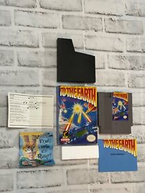 Nintendo To the Earth NES CIB Complete In Box Missing Poster EXCELLENT Condition
