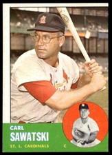 1963 Topps #267 Carl Sawatski   Baseball St. Louis Cardinals