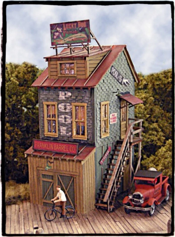 Bar Mills HO Chalky White's Pool Hall Bar1140