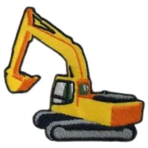 Máquina cargadora de construcción camión costura de hierro parche bordado - Imagen 1 de 2