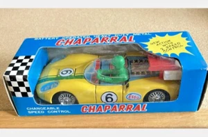 Vintage Battery Yellow DAIYA Chaparral C-0471 No. 6 Litho Car Tin Toy Japan - Foto 1 di 7