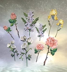 MIXED FLOWER DIE CUTS..Highlight Crafts..various .FLORALS.., card topper (1E) - Picture 1 of 3