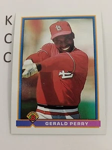 1991 Bowman Baseball #405 Gerald Perry St. Louis Cardinals - Picture 1 of 2