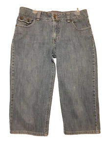 Westport Womens Blue Straight Regular Fit Casual Denim Jeans Size 12 Capris - Picture 1 of 12