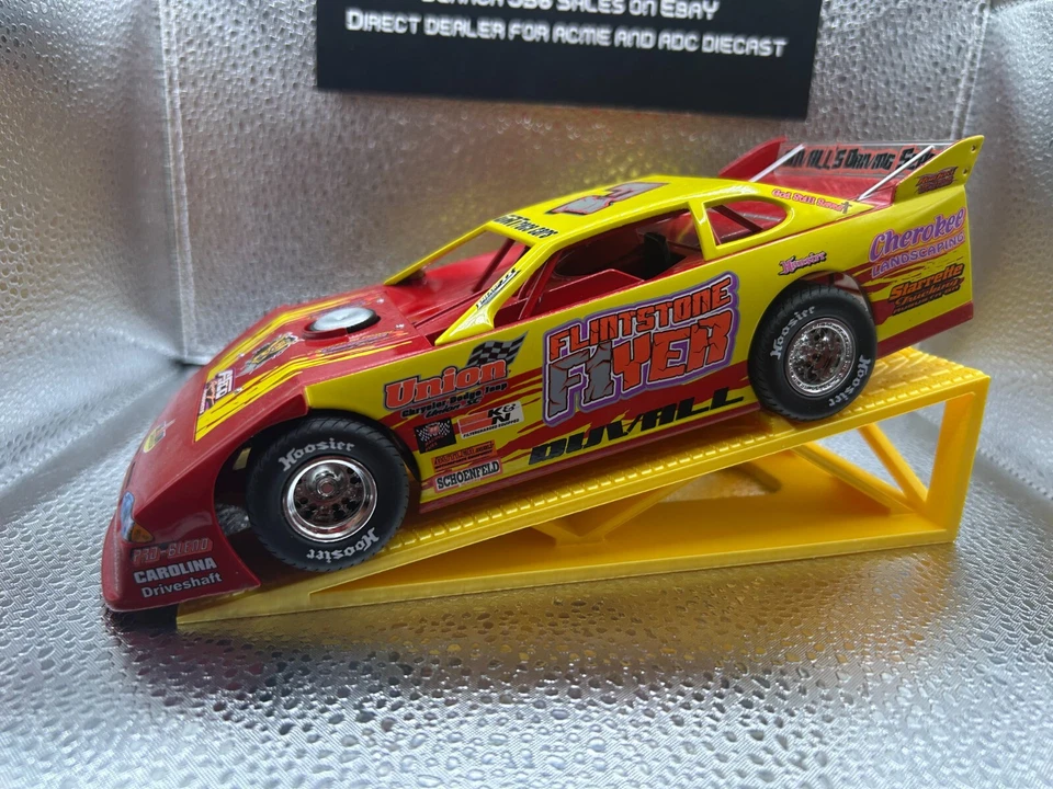 Yellow 1/24 Diecast Display Ramp - Suitable for Dirt Late Model, NASCAR, Etc - Image 1 of 1