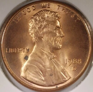 1988 D Lincoln Memorial Cent Penny 1C Coin - Uncirculated - Picture 1 of 2