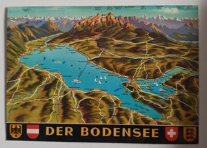 AK Bodensee Landkarte Übersicht Ansichtskarte Postkarte Baden-Württemberg - Bild 1 von 1