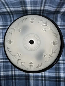"Luz de techo vintage de montaje empotrado, hojas y bayas de pantalla de globo esmerilado 14,5""" - Imagen 1 de 12
