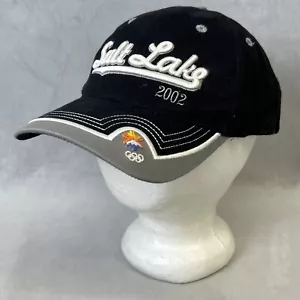 Salt Lake Winter Olympics Hat 2002 Black Baseball Cap Vintage Utah One Size - Picture 1 of 16