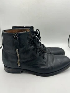 Aquatalia Stiefel Herren Größe 10 schwarz Vladimir Leder Knöchel mandelförmige Spitze seitlicher Reißverschluss - Bild 1 von 15