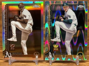 MASON MILLER Sepia + RayWave Rookie Cup LOT | 2025 Topps Chrome Athletics #142 - Picture 1 of 2