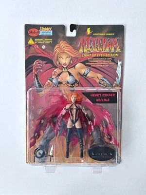 Mega figura de acción Hellina 1998 variante salpicada de sangre sellada Skybolt Toys sin usar, en caja Foto 1 de 4