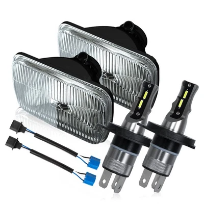 Pair For 1978-1981 Chevy Malibu El Camino 5x7" 7x6" LED Headlights High-Low Beam - Image 1 of 4
