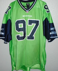REEBOK NFL Seattle Seahawks Color Rush Football Jersey 97 Patrick Kerney Sz XXL - Picture 1 of 2
