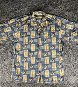 Vintage Tori Richard Hawaiihemd Herren XL Palme Baumwolle Rasen Aloha - Bild 1 von 10