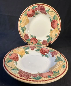 2 Stück Pier 1 Mosaik Obst Suppe/Müslischalen - Bild 1 von 4