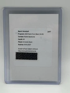 Armando Bacot 2024-25 Panini Prizm Black Rookie Firme Auto RC Redenzione - Foto 1 di 1