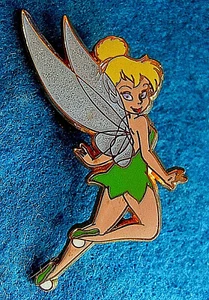 DISNEY OFFICIAL PIN TRADING TINKER BELL GIRL FLYING PIXIE SMILE 2008 LE250 BADGE - Picture 1 of 1