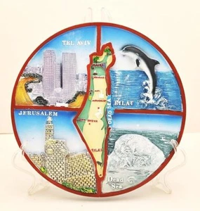 Plato de cerámica de colección con soporte de Holyland Jerusalén - Imagen 1 de 1