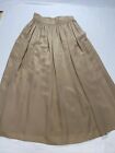 Vintage 1970’s Sakowitz Size 4 100% Silk Khaki Pleated Skirt