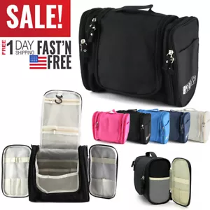 Toiletry Hanging Bag Travel Cosmetic Kit Large Essentials Organizer Waterproof - Picture 1 of 16