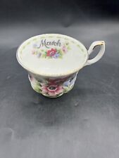 Royal Albert Bone China March Anemones Flower Of The Month Tea Cup 1970 2nd Qual