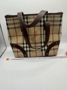 Burberry Nova Check Mini Tote Bag CLASSIC Vintage Style Small Made In Italy - Picture 1 of 5