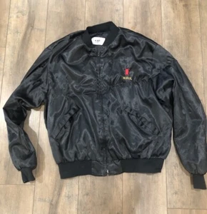 VINTAGE MICHELOB Beer Full Zip Black Satin Lightweight Jacket *Made In USA* - Bild 1 von 9
