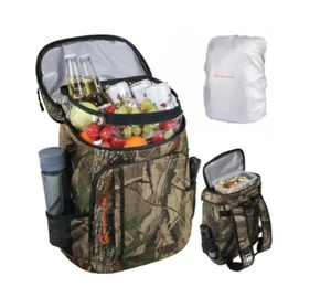 2 in 1 Insulated 36-Can Cooler Backpack Hiking Picnic Beach Leakproof 24hr Cool - Picture 1 of 11