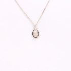 18ct White Gold Crystal Opal Pendant