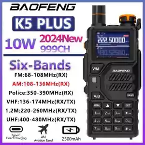 10W AM Aviation Band UHF/VHF Dual Band 999CH 2500mAh Type-C Two-way Radio - Picture 1 of 24