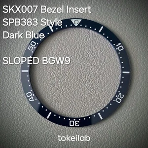 Inserto de bisel SKX007 cerámica BGW9 (estilo SPB383) / inclinado / azul oscuro - Imagen 1 de 1