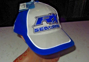 NWT SeaDoo Sea Doo Two Tone Blue Gray RX Hat Cap Bombardier Adjustable Snapback - Picture 1 of 9