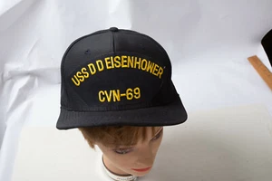 Gorra de béisbol USS DD Eisenhower CVN-69 azul marino gorra publicidad (F1L) espalda a presión - Imagen 1 de 6
