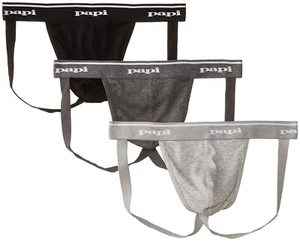 Papi Men's 3-Pack Premium Performance Cotton Jock Strap - 705910 - Imagen 1 de 6