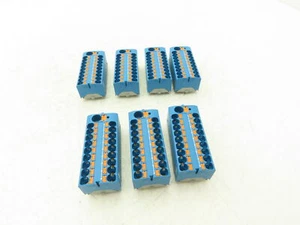 Phoenix Contact PTFIX-NS15/35 Terminal Block Blue 10 Wire 10mm² to 4mm² Lot of - Picture 1 of 9