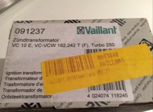 VAILLANT 091237 09-1237 TRASFORMATORE ACCENSIONE VC 10 E VC VCW 182 242 T TRASFORMATORE - Foto 1 di 1