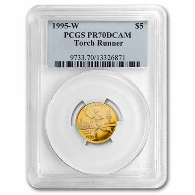 1995-W Gold $5 Commem Olympic Torch Runner PR-70 PCGS - Image 1 of 3