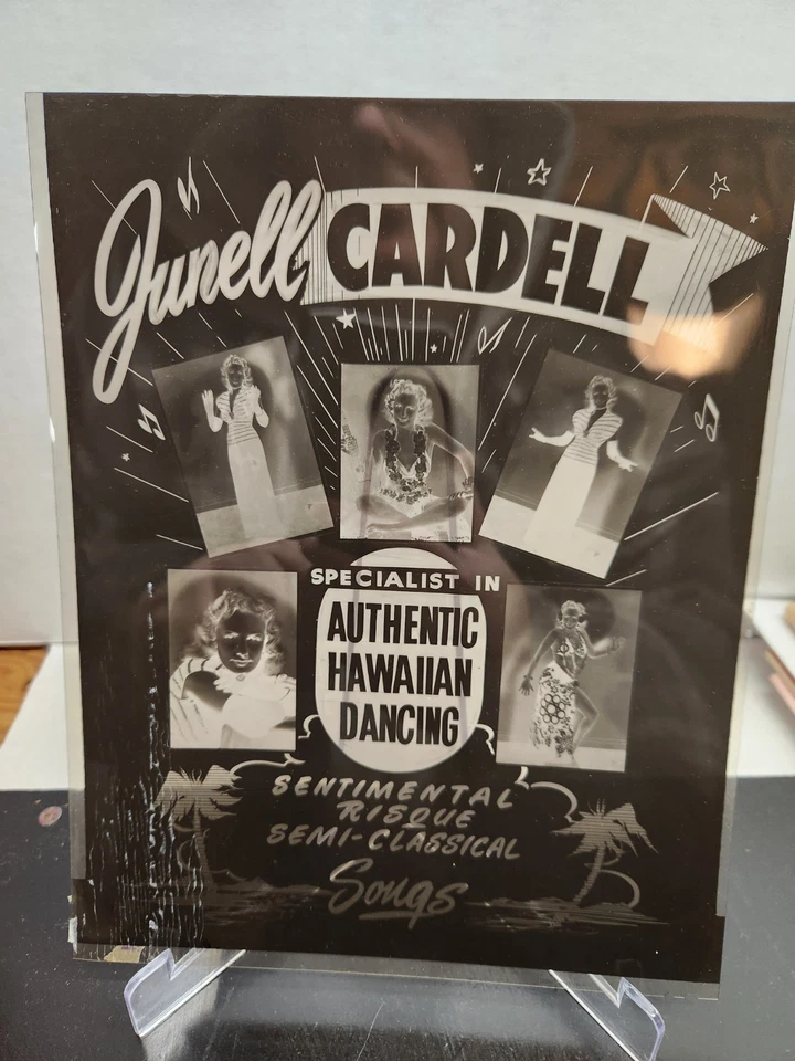 Negativo vintage de Jewell Cardell - auténtico baile hawaiano Foto 1 de 4