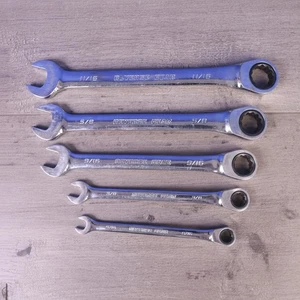 5 Blackhawk BW Ratcheting Ratchet Reversible Wrench Sae 3/8 9/16 5/16 5/8 11/16" - Picture 1 of 2
