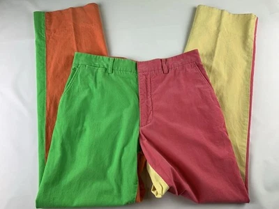 Pantalones para mujer Lilly Pulitzer Phipps 30x32 pana brillante bloques de colores coloridos Foto 1 de 4