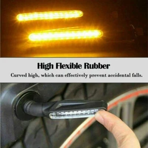 2 Pcs Universal Motorcycle LED Amber Turn Bike Signal Indicators Blinker Lights - Foto 1 di 7