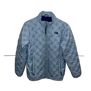 The North Face Girls XL 18 Jacket Coat Blue Floral Stitch - Picture 1 of 12