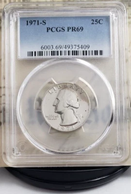 1971-S Washington Proof Quarter - PCGS PR69 - Toning - Nice! 5409 - Image 1 of 4