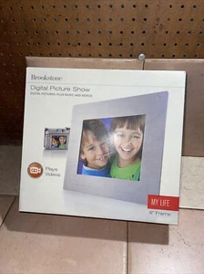 BOOKSTONE DIGITAL PICTURE SHOW MY LIFE 8” FRAME Open Box Photo Frame W Video - Picture 1 of 7