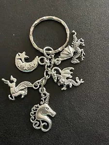 ❤️ LLAVERO MÍTICO FANTASÍA MÁGICA DRAGÓN PEGUSUS UNICORNIO ENCANTO REGALO DE NAVIDAD - Imagen 1 de 3